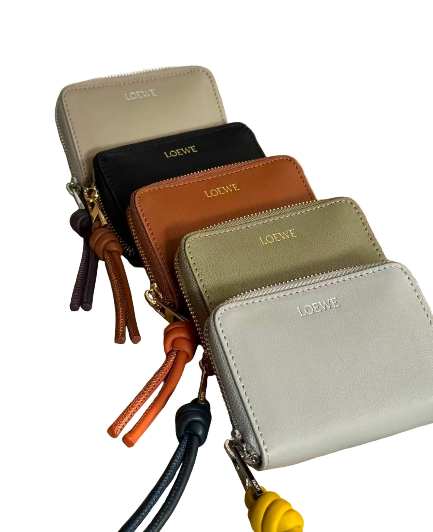 Zipped coin purse in shiny nappa calfskin