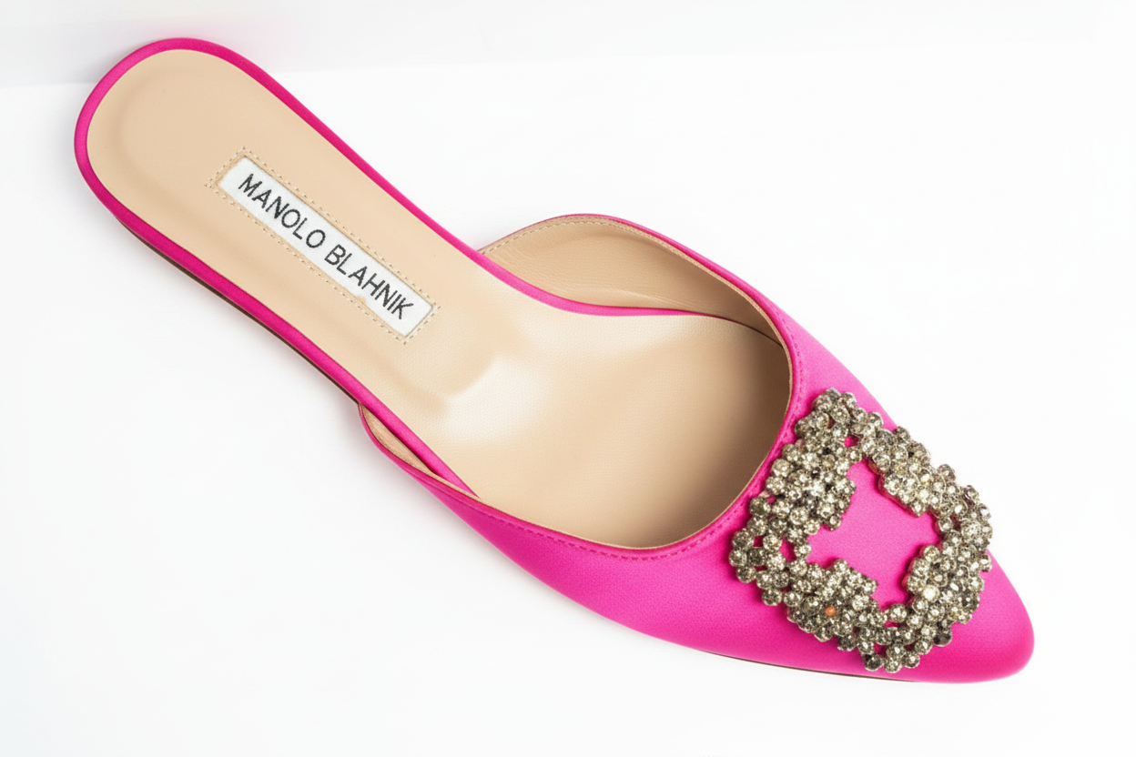 Manolo Blahnik Hangisi Flat Mule