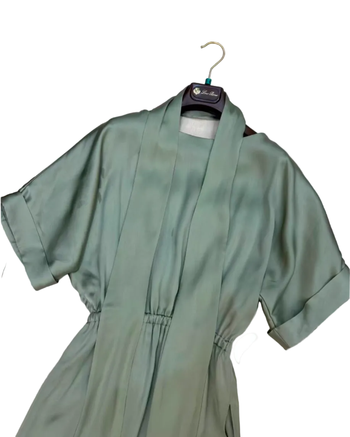 Loro Piana "Caren" double satin silk midi dress