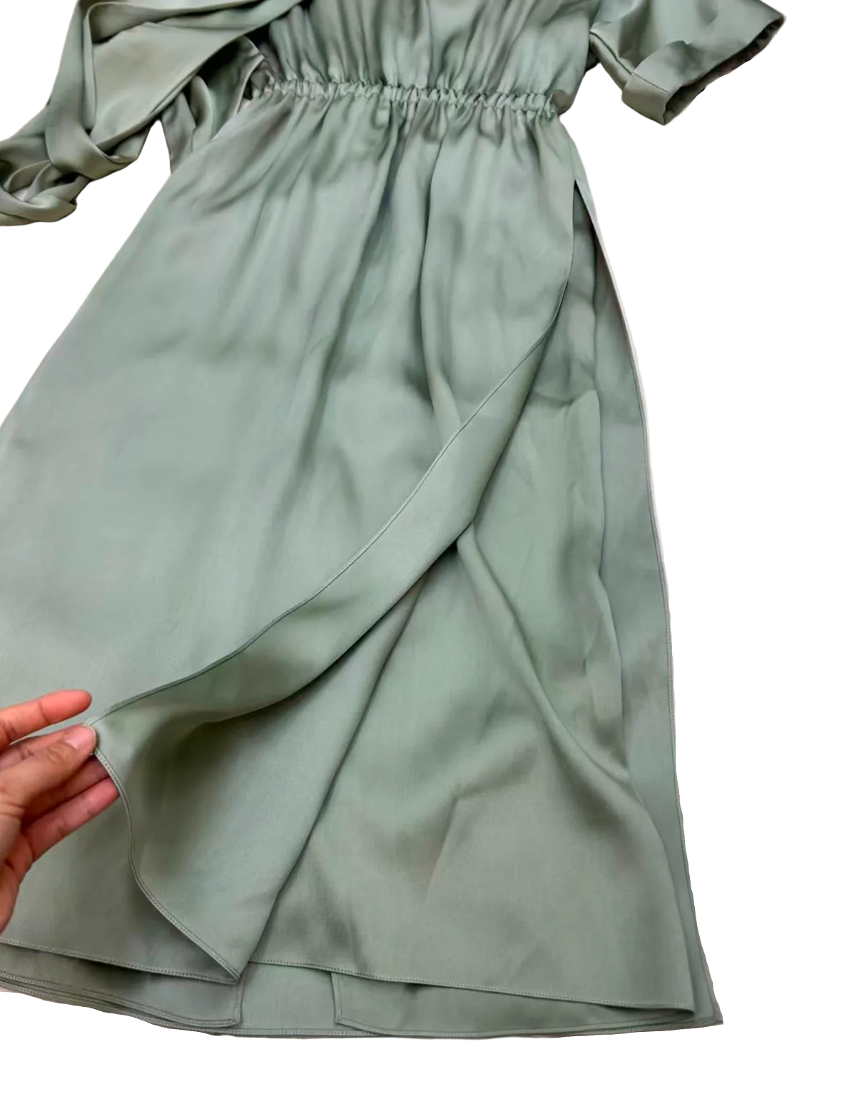 Loro Piana "Caren" double satin silk midi dress