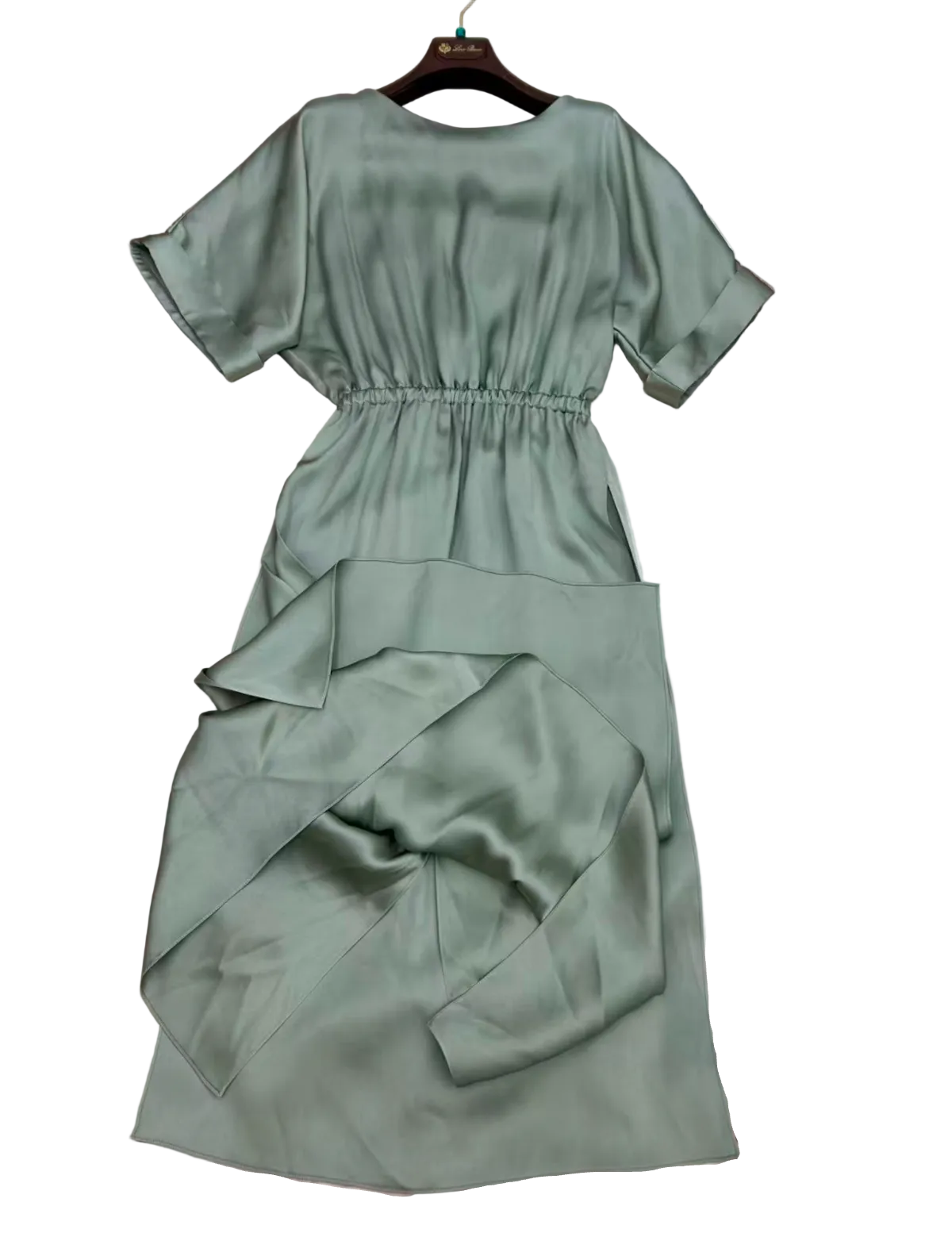 Loro Piana "Caren" double satin silk midi dress