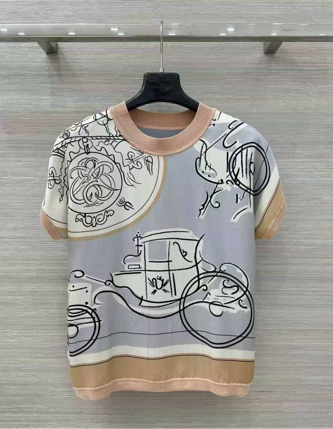Hermès "Ex-Libris a Main Levée" printed silk set