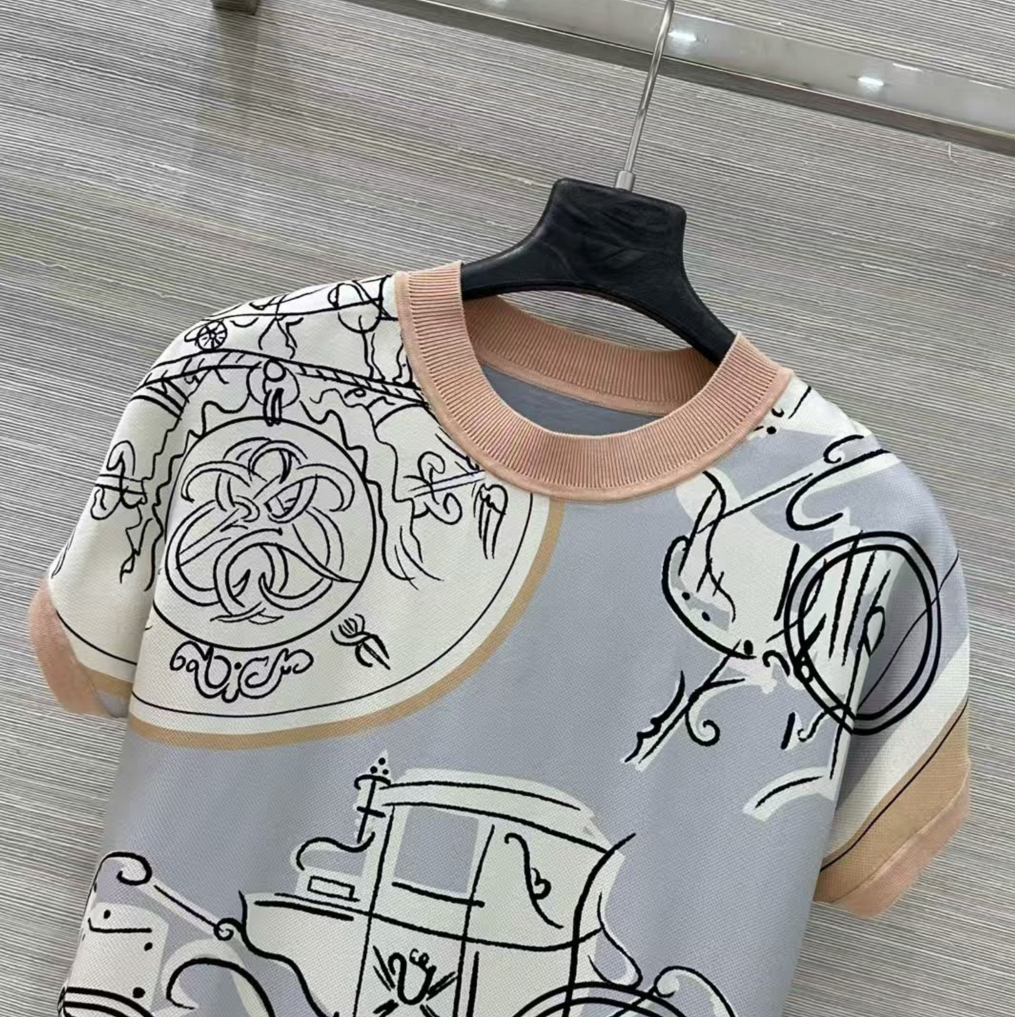 Hermès "Ex-Libris a Main Levée" printed silk set