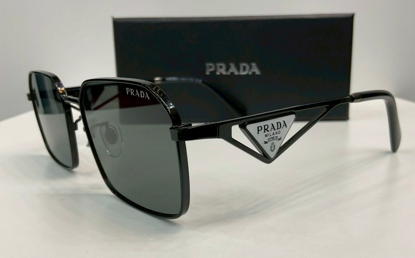 Prada PR A51S Metal Symbole Geometric Sunglasses