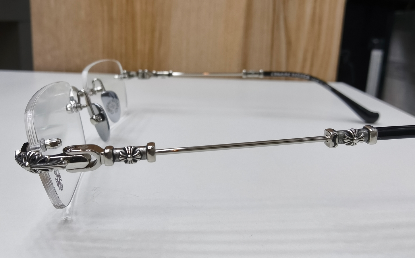 Chrome Hearts "Pills" luxury rimless eyeglasses