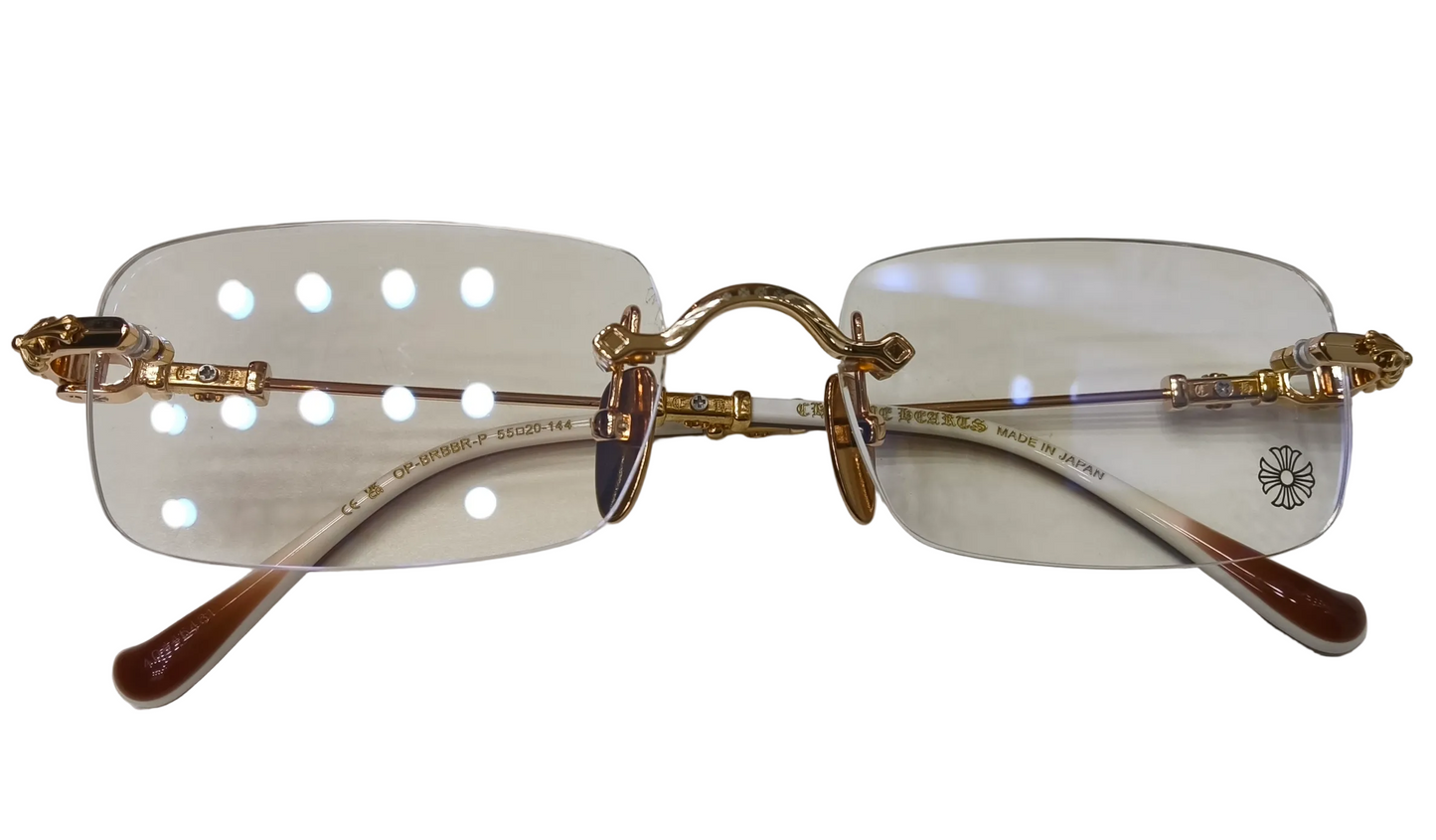 Chrome Hearts "Pills" luxury rimless eyeglasses
