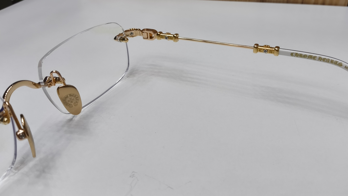Chrome Hearts "Pills" luxury rimless eyeglasses