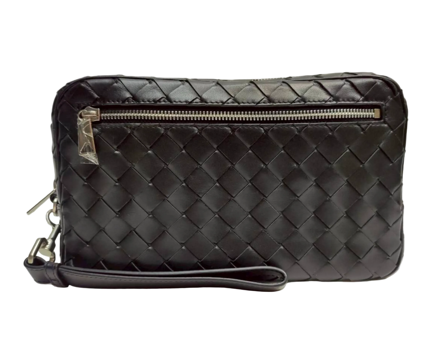 Men's Intrecciato Pouch With Wristlet
