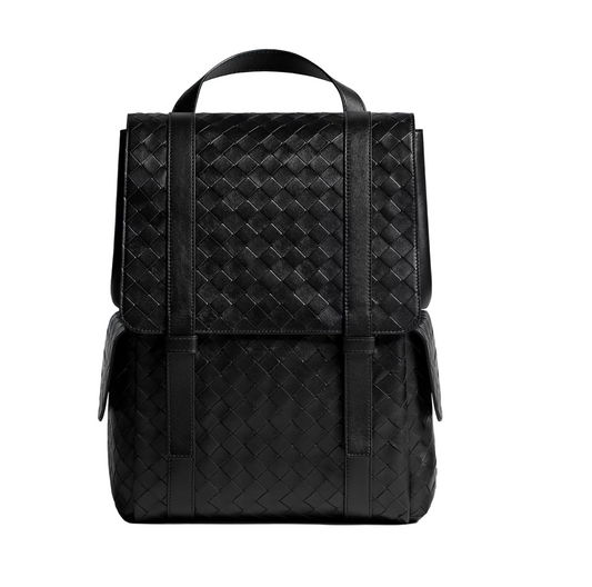 Back To School" Intrecciato Leather Backpack