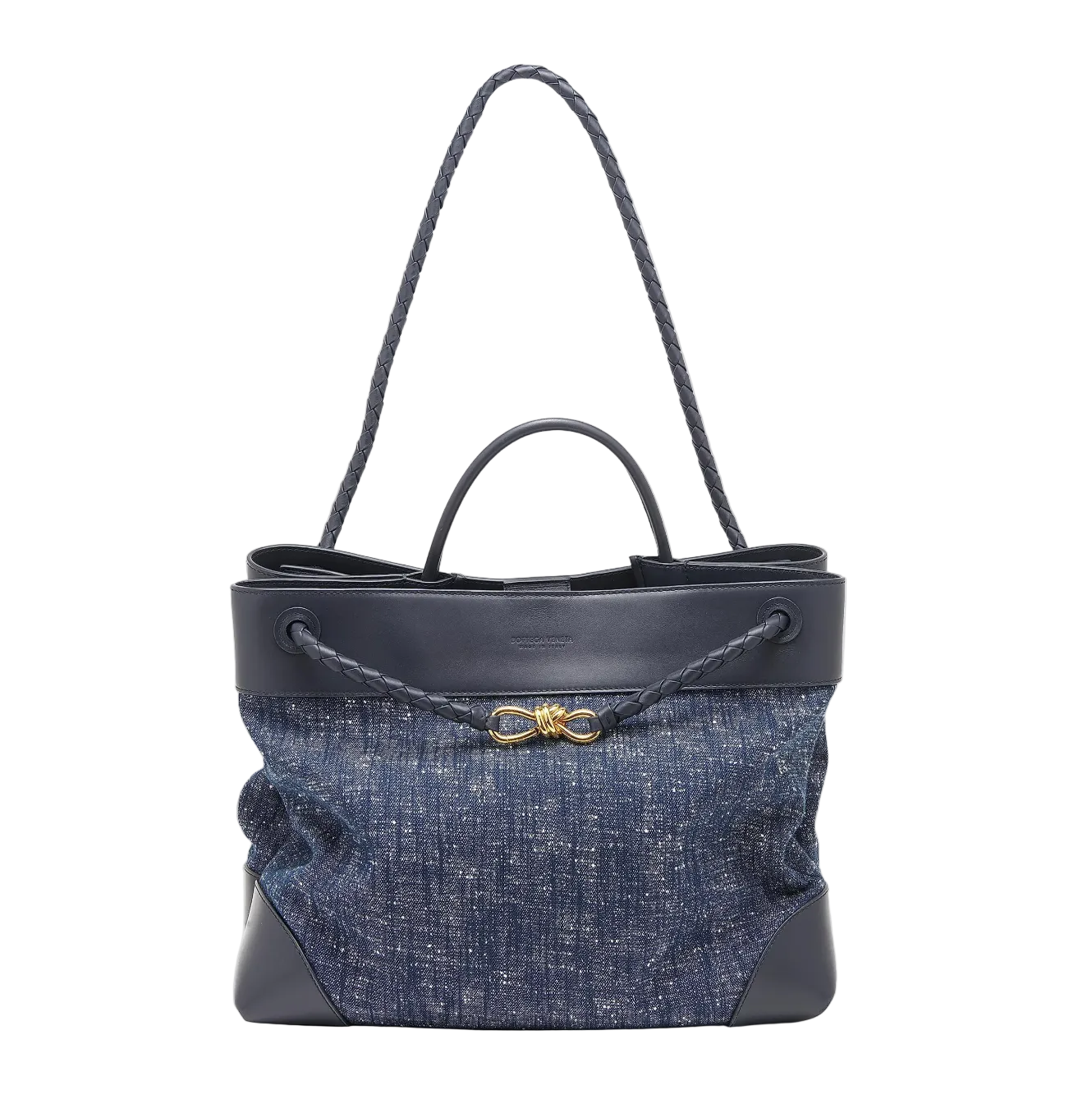 Large Andiamo Denim Bouclé Tote Bag