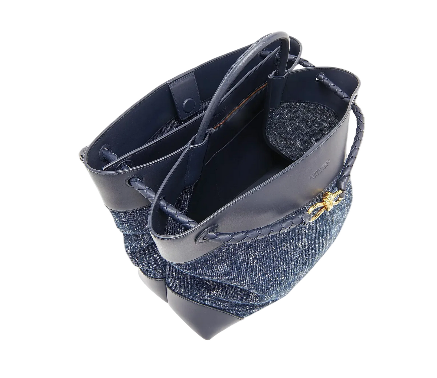 Large Andiamo Denim Bouclé Tote Bag