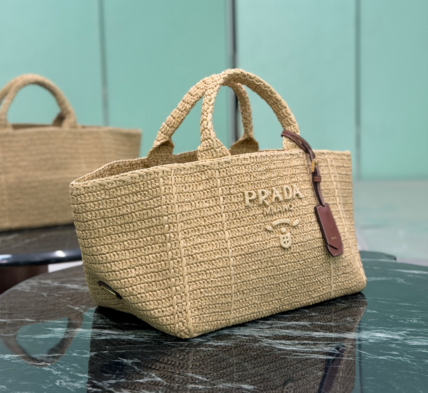 Prada Large Crochet Tote Bag