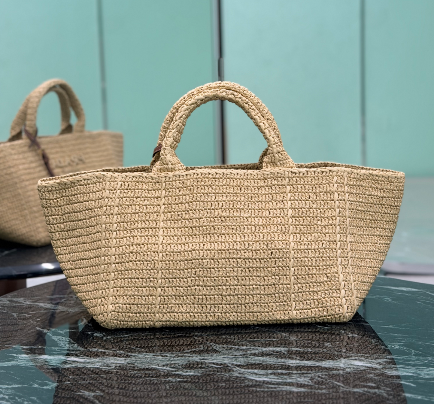 Prada Large Crochet Tote Bag