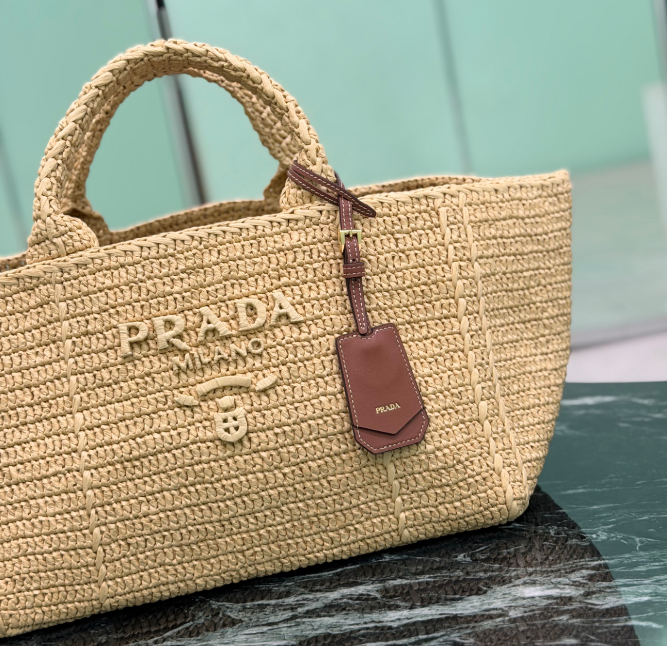 Prada Large Crochet Tote Bag