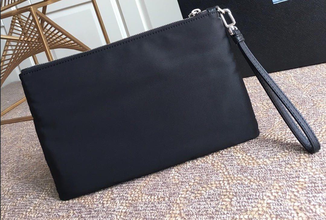Prada Re-Nylon and Saffiano leather pouch