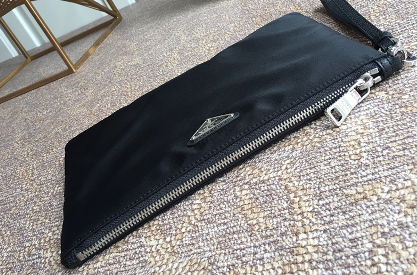 Prada Re-Nylon and Saffiano leather pouch