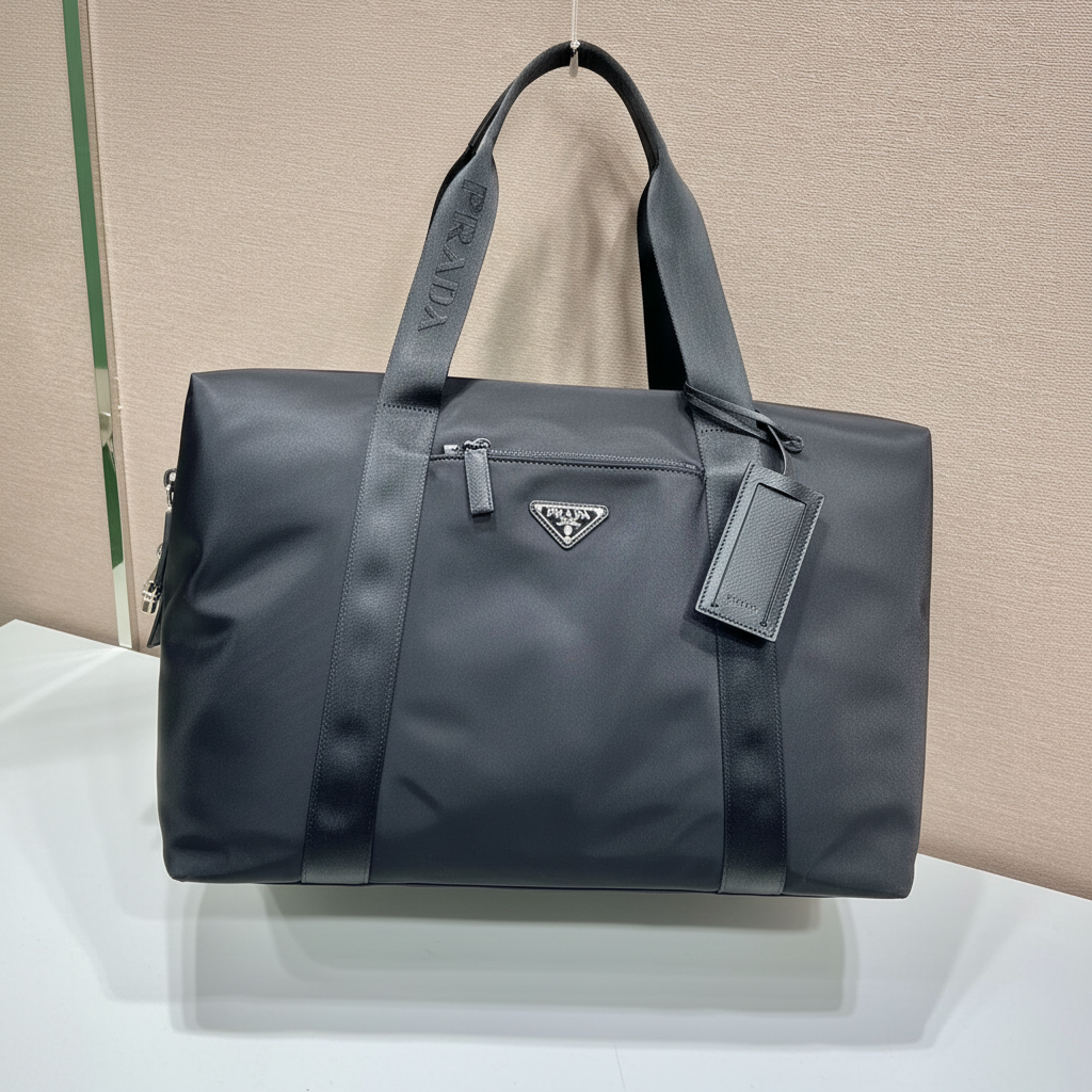 Prada Re-Nylon and Saffiano Leather Duffle Bag