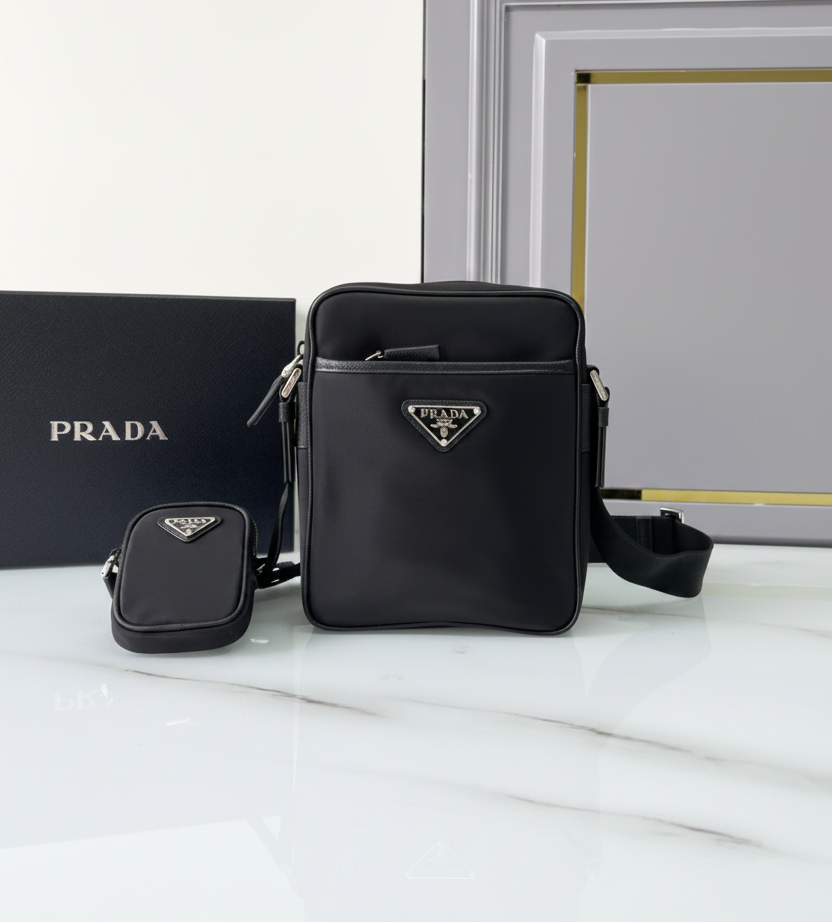 Prada Re-Nylon and Saffiano leather shoulder bag