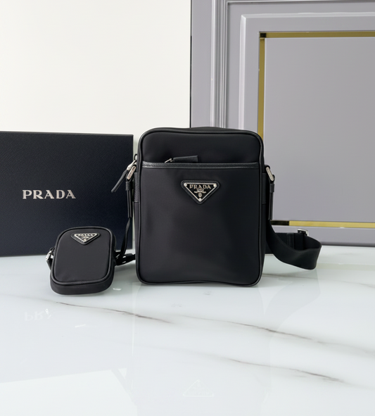 Prada Re-Nylon and Saffiano leather shoulder bag