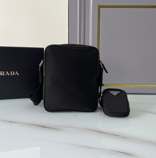 Prada Re-Nylon and Saffiano leather shoulder bag