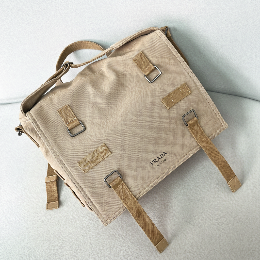 Prada Canvas Shoulder Bag