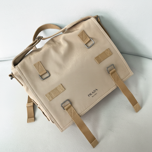 Prada Canvas Shoulder Bag