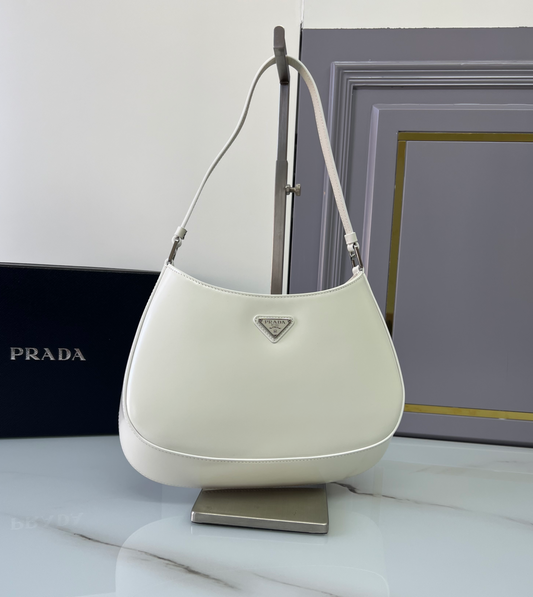 Prada Cleo Brushed Leather Shoulder Bag