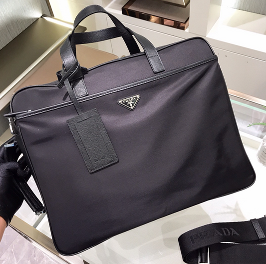 Prada Re-Nylon and Saffiano Leather Briefcase