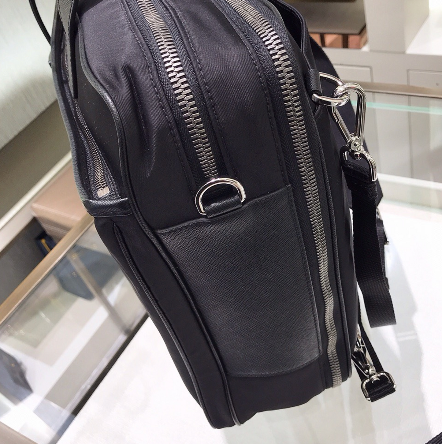 Prada Re-Nylon and Saffiano Leather Briefcase