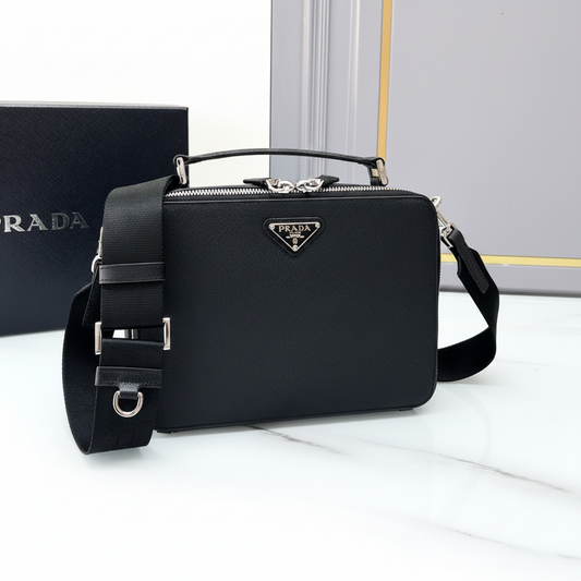 Prada Brique Saffiano Leather Bag