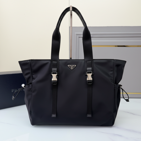 Prada Re-Nylon and Saffiano Leather Tote Bag