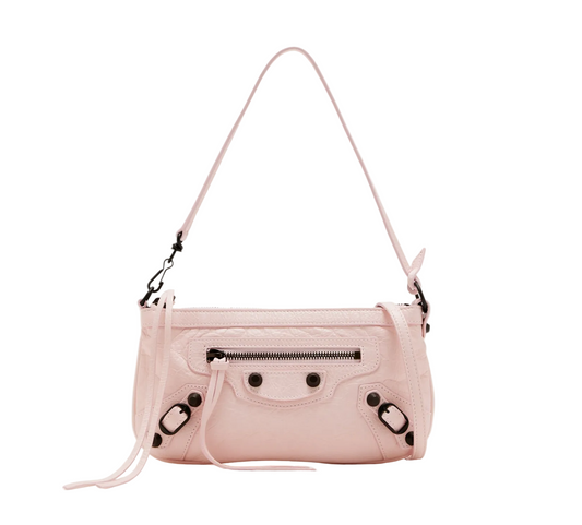 Balenciaga Le City Pouch on Strap in Petal Pink