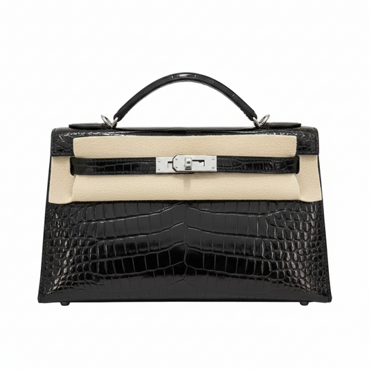 Hermès Kelly Pochette Shiny Crocodile Leather