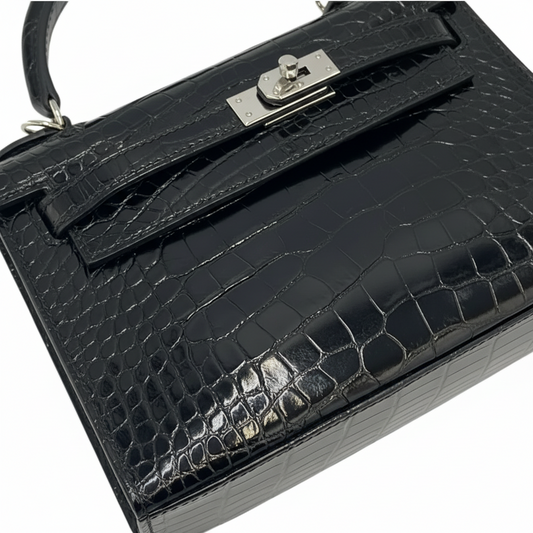 Hermès Kelly Pochette Shiny Crocodile Leather