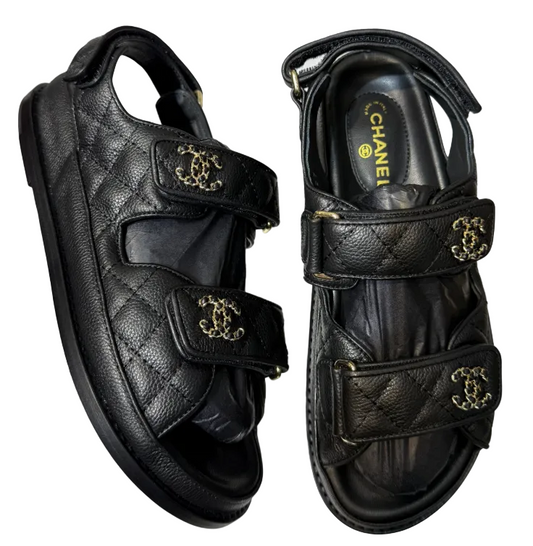 Chanel quilted Dad sandals