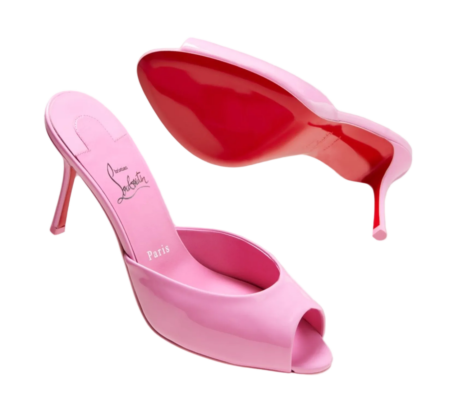 Christian Louboutin "Me Dolly" Patent Sandal Mule.