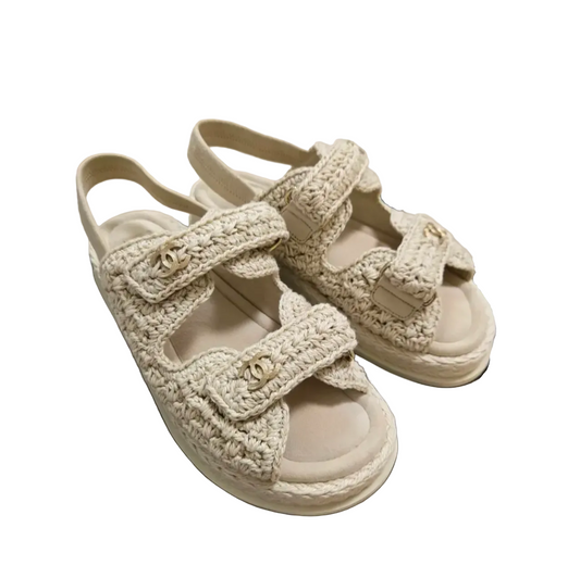 Chanel crochet "dad" sandals