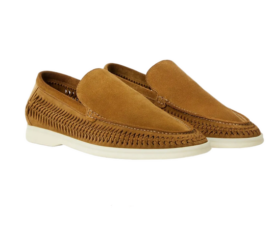 Loro Piana Summer Walk Braided Suede Loafer