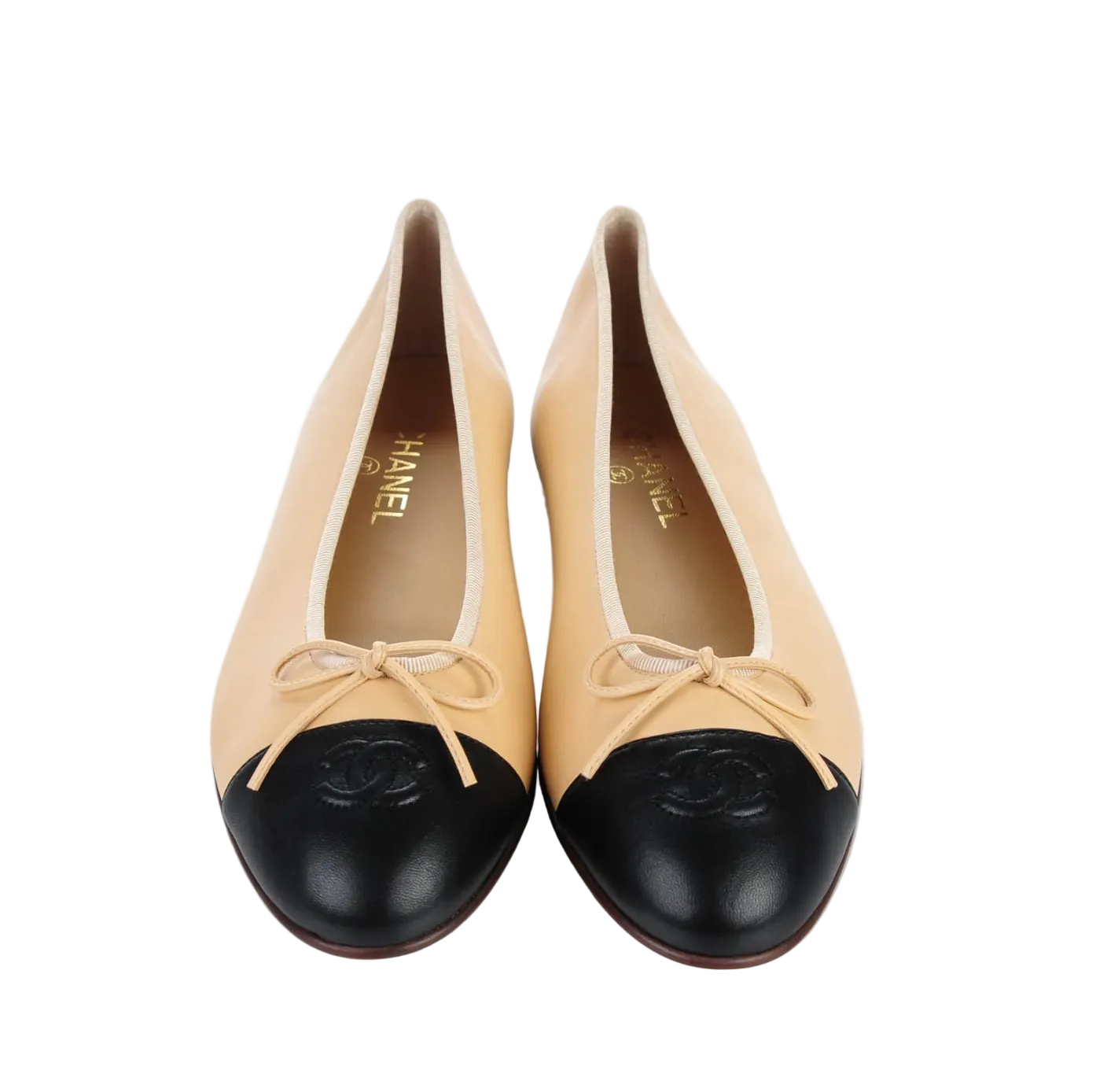 Chanel Ballerina Flats in Beige and Black