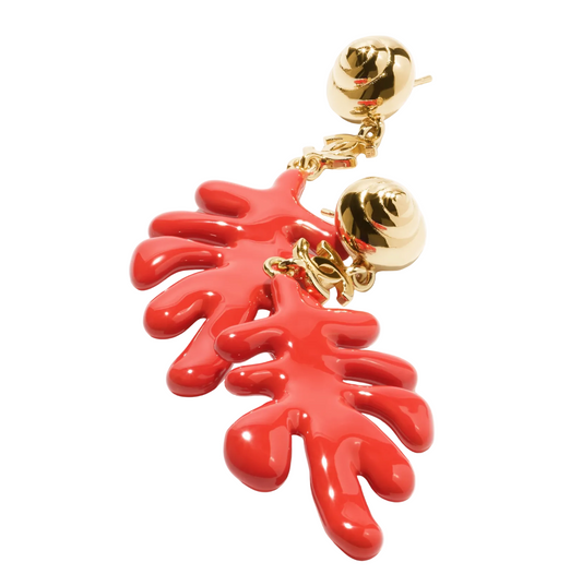 Chanel Coco Beach 2026 Coral Pendant Earrings