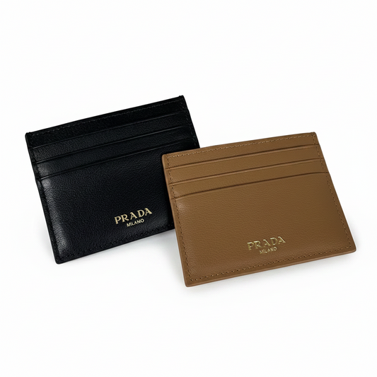 Prada Soft Grain Leather Card Holder