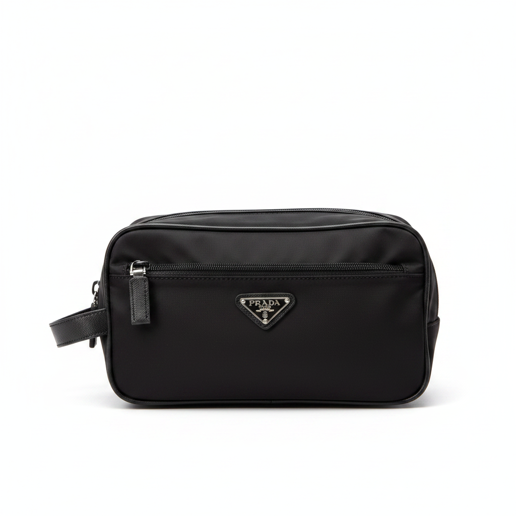 Prada Re-Nylon and Saffiano leather handle travel pouch