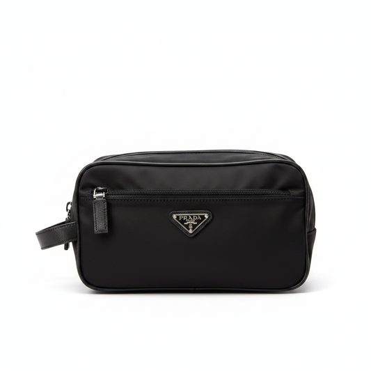 Prada Re-Nylon and Saffiano leather handle travel pouch