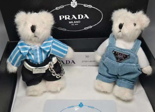 Prada Teddy Bear Trick Keychain Charm
