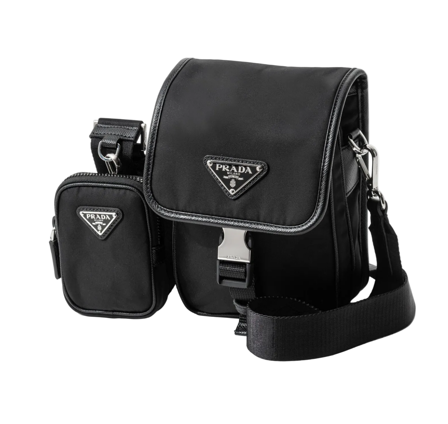 Prada Re-Nylon and Saffiano Leather Mini Shoulder Bag