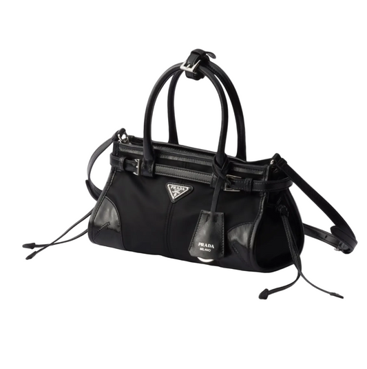 Prada Bonnie small Re-Nylon and leather handbag