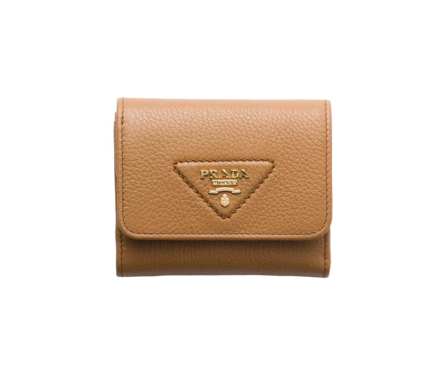 Prada Vitello Grain leather compact trifold wallet
