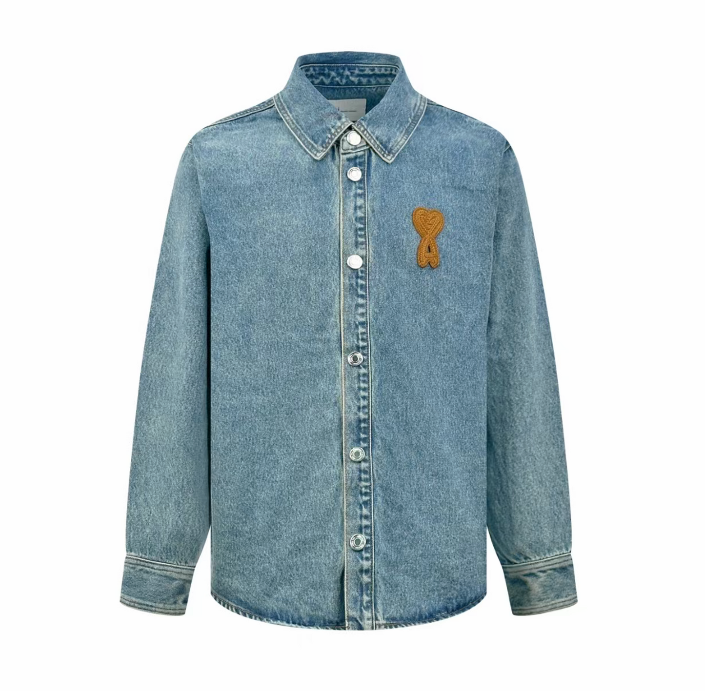 Ami Paris blue cotton denim overshirt