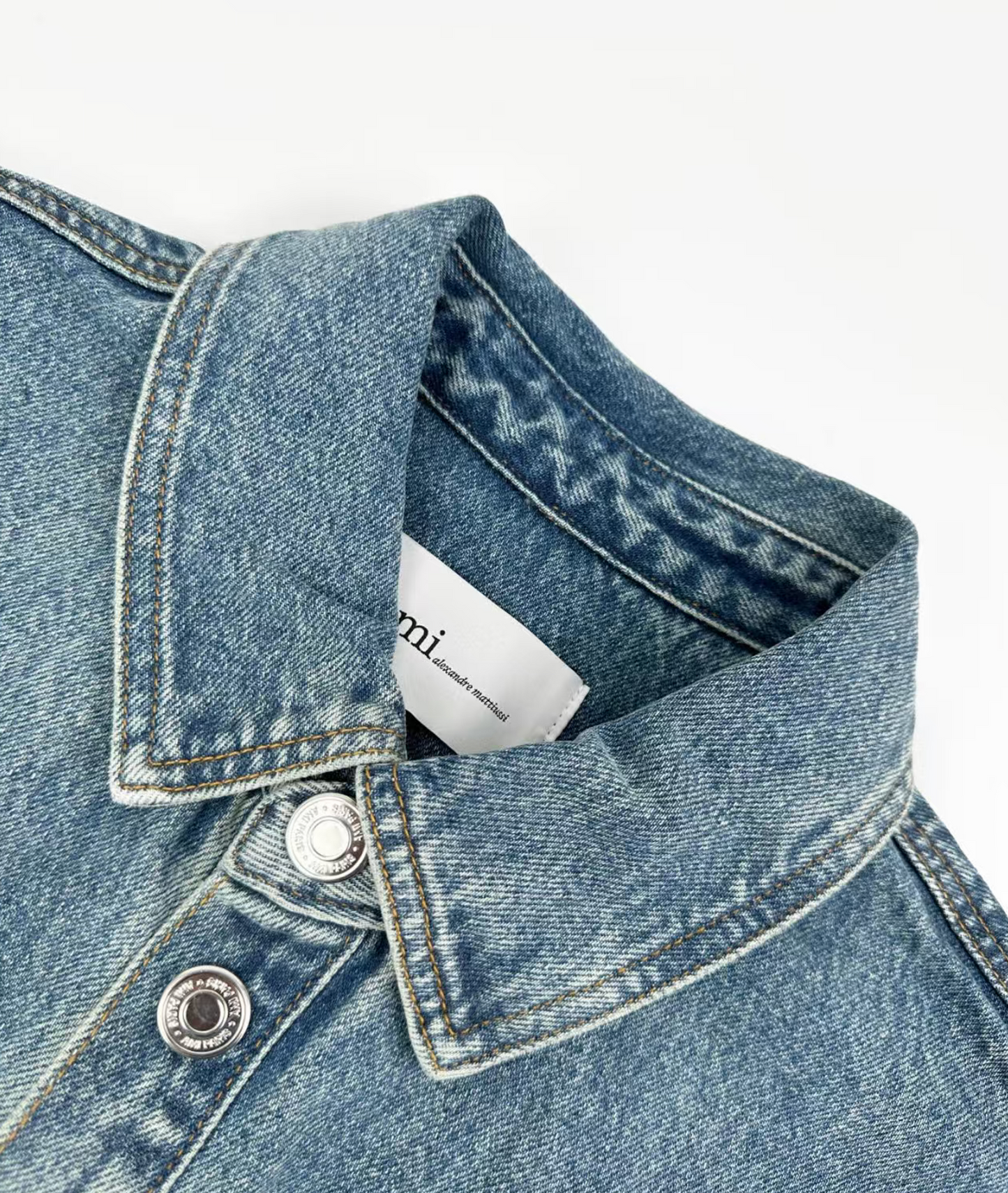 Ami Paris blue cotton denim overshirt