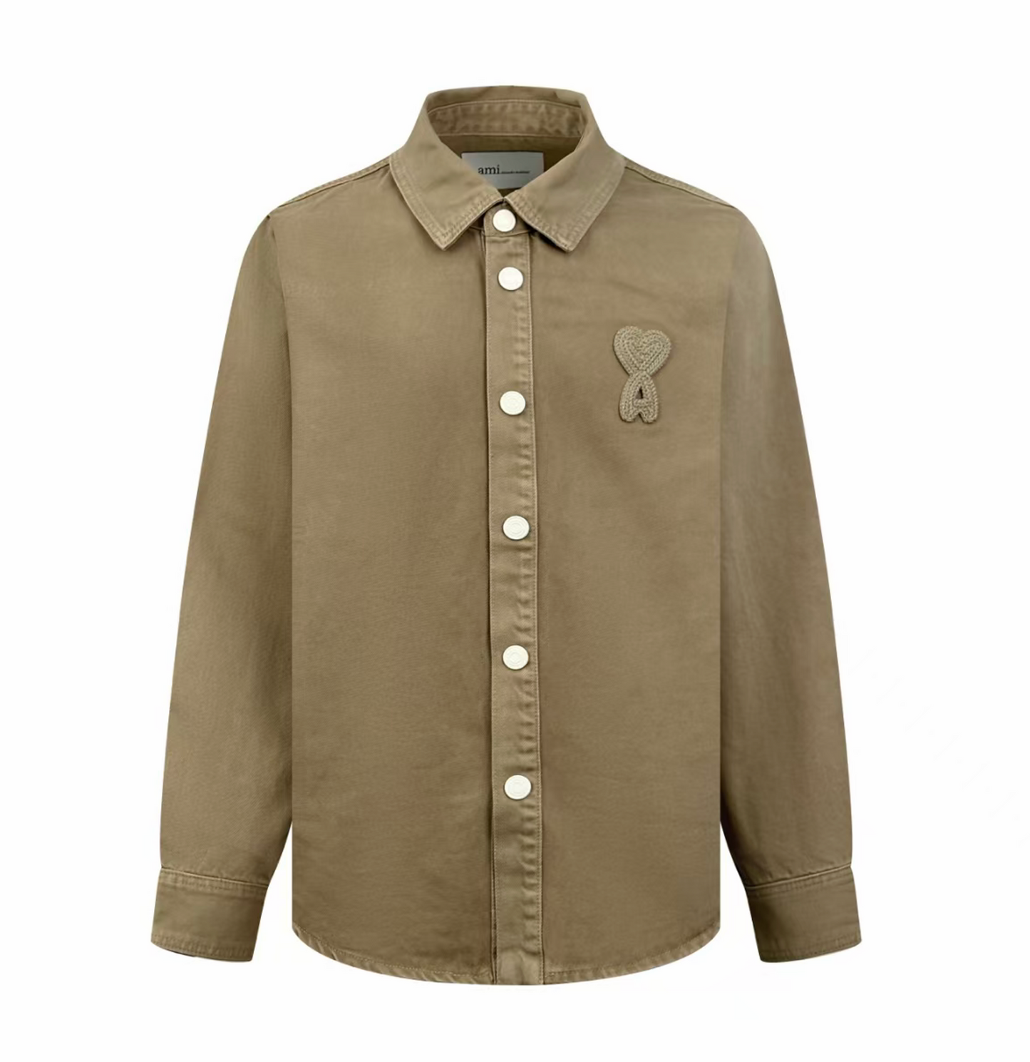 Ami Paris Cotton Knitted Ami De Coeur Overshirt